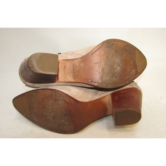 FRYE Womens Size 11 M Brown Suede Ankle Zip Fashion Boots Bootie - Picture 9 of 11